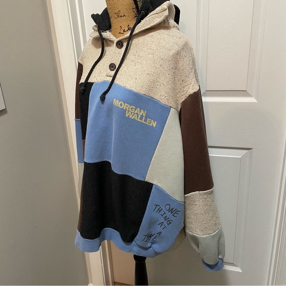 Morgan Wallen Patchwork Oversized Hoodie - Picture 2 of 15
